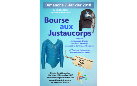 Bourse aux vêtements 7 janvier 2018