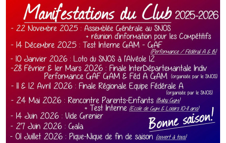 Manifestations du club